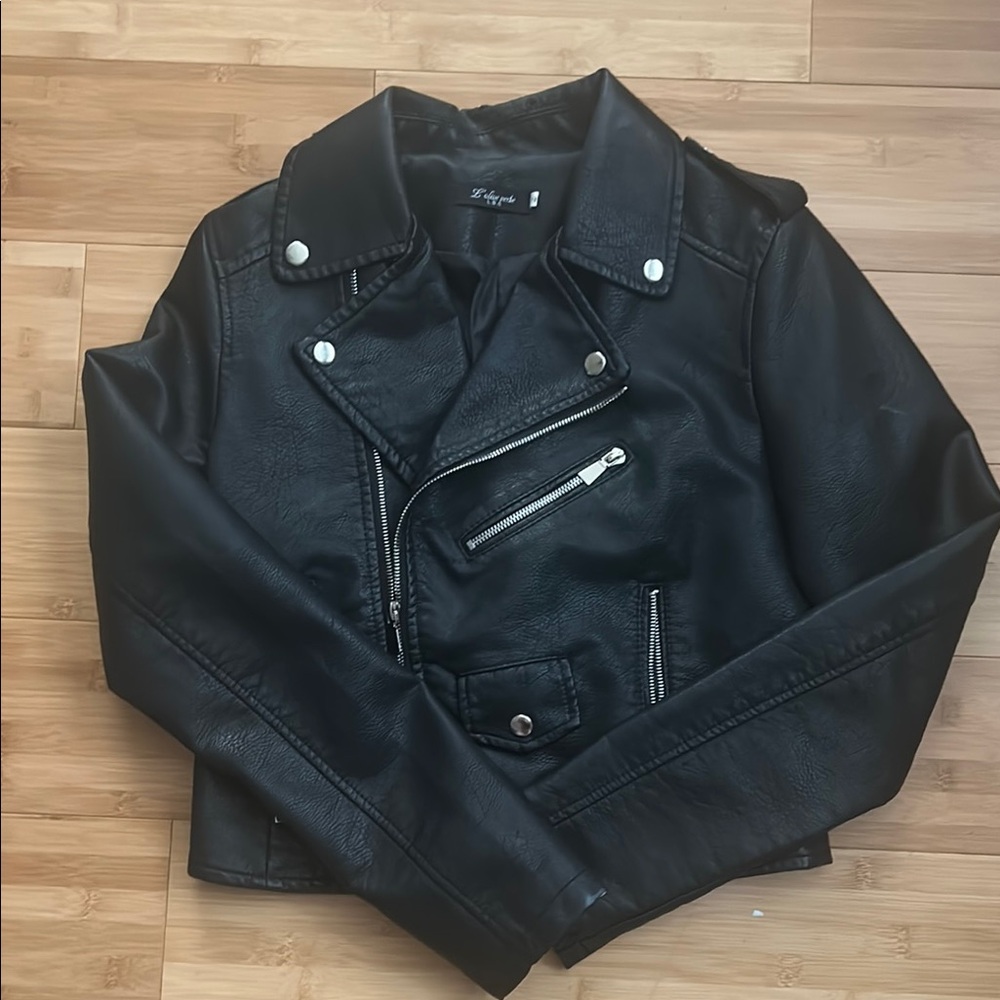Black Faux Leather Jacket